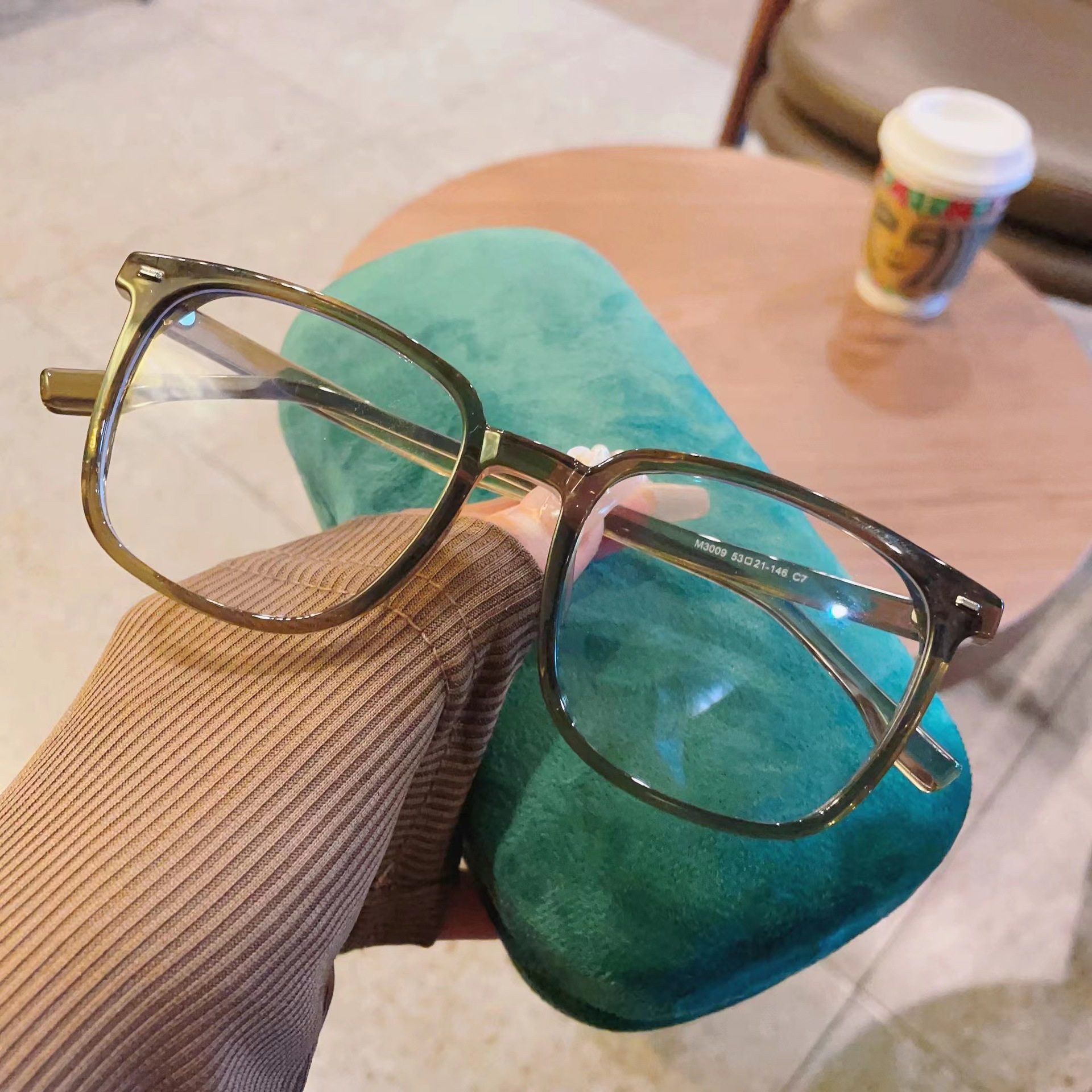 M3009Tr Blue Light Glasses Frame Men's and Women's Square Frames Ultra-Light Students Can Be Equipped with Myopia Optical Frames to Prevent Blue Light