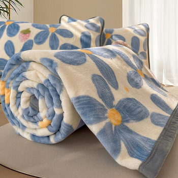 Wholesale winter thickened milk velvet blanket flannel air conditioning blanket opening activity gift blanket lunch break blanket