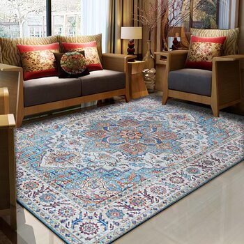 Washed Imitation Cashmere European Persian Coffee Table Carpet Living Room Bedroom Bedside Cross-Border Carpet Bay Window B&B Carpet