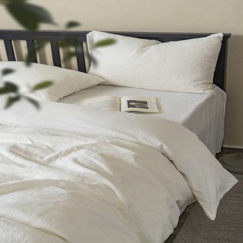 The second generation of non-dyed class A maternal and infant grade cotton jacquard bedding four-piece set four seasons available cotton quilt cover homestay