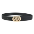 4 gold buckle pebbled embossed belt