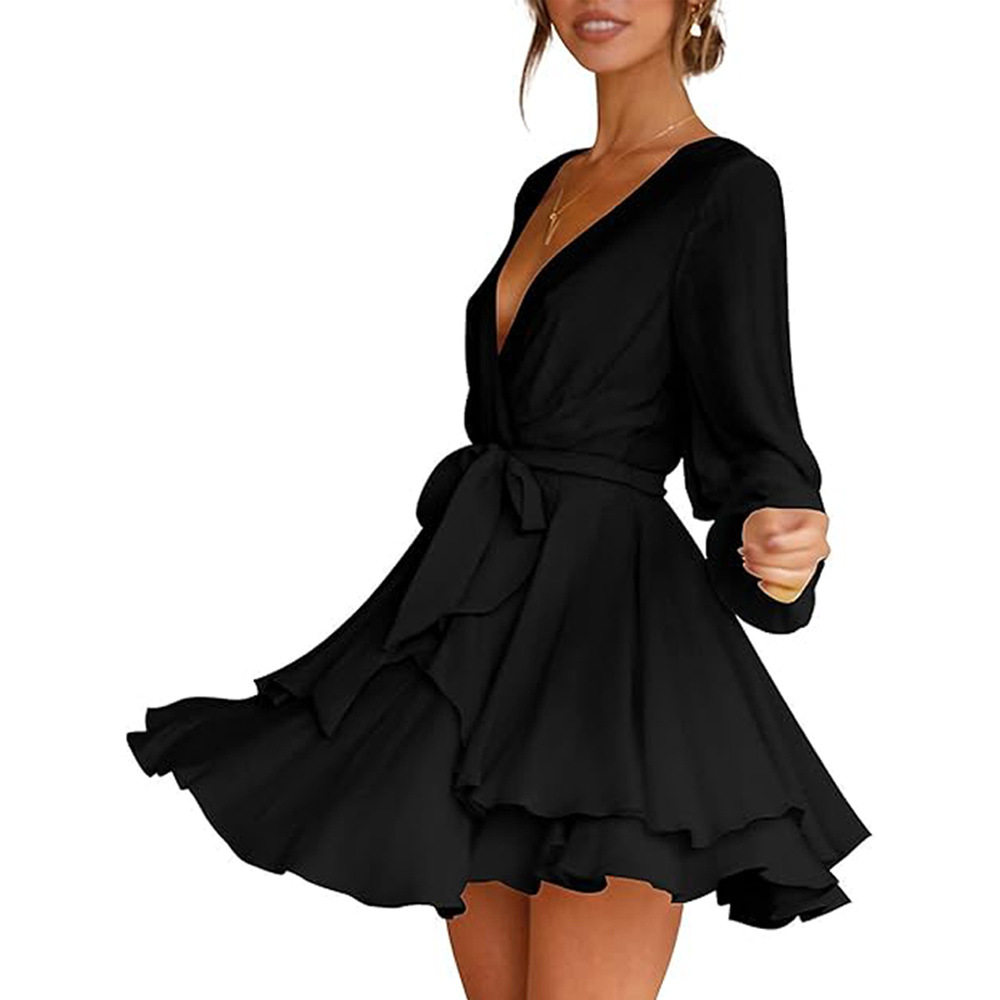 Elegant French Style Womens Dress Fashionable Versatile Short Skirt Spring Summer Collection Wholesale Available