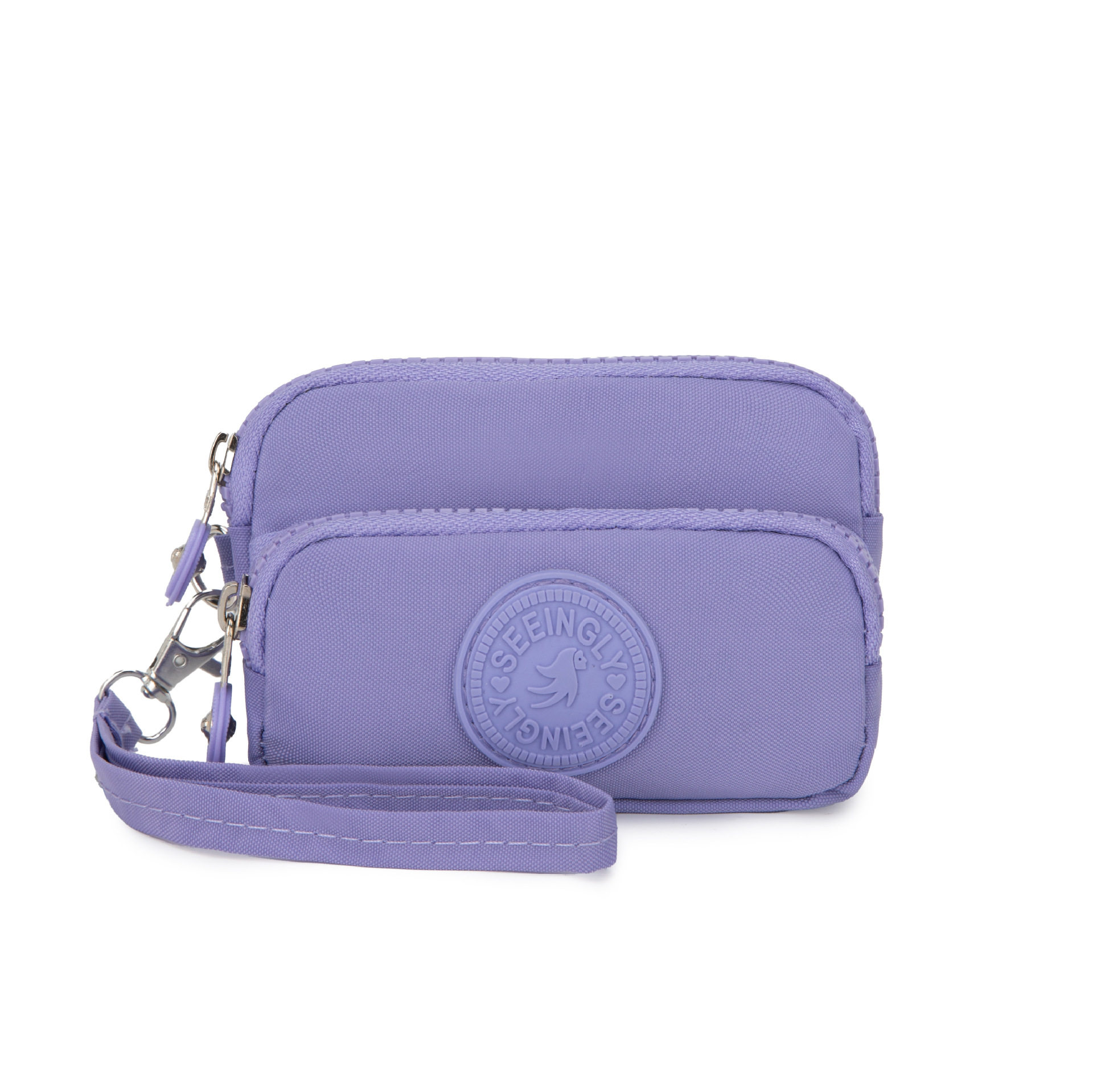 Factory direct foreign trade coin purse new solid color gift three pull anti-water nylon foreign trade coin purse wholesale