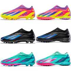 Cross-border Putian Seamless Flying Weaving Football Shoes for Men and Women Low-top tf Crushed Nail Lawn AG Spike Student Training sneaker