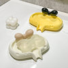 High-value soap box household ceramic bathroom drain soap box bathroom laundry soap tray rack wholesale