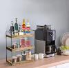 Spot Iron-Wood Combined Storage Rack Desktop Multi-Layer Storage Rack Bathroom Supplies Storage Rack Living Room Sundry Storage Rack