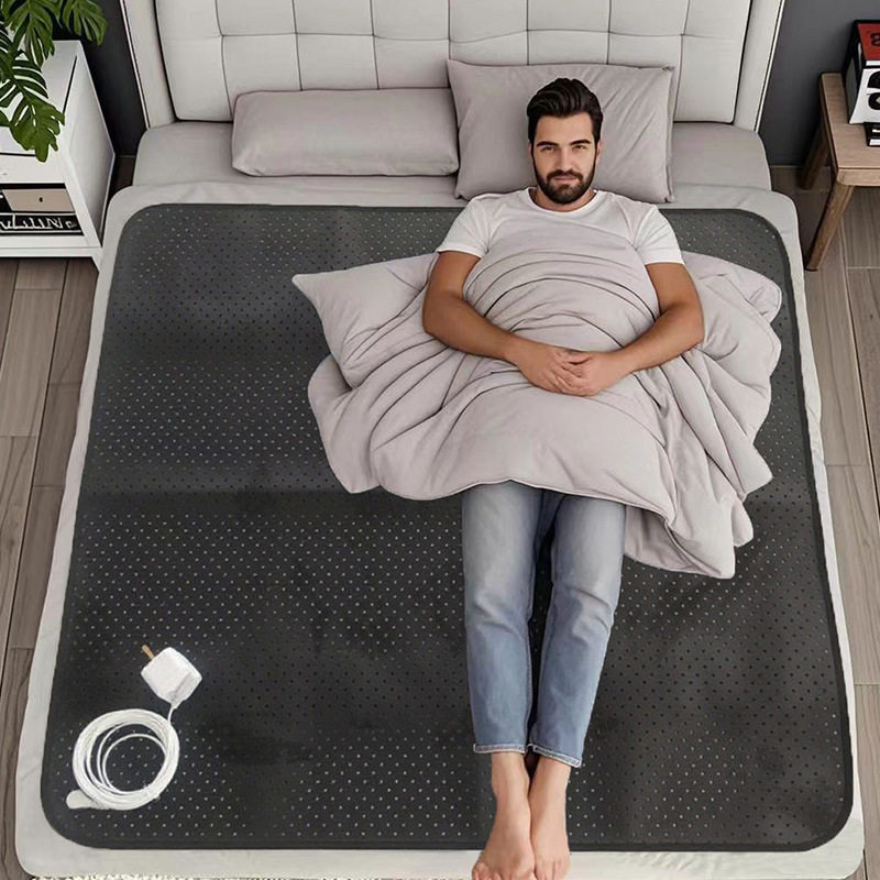 Cross-Border Earthing Grounding Pu Leather Bed Sheet Conductive Anti-Static Mattress Pad Hot-Selling in Europe and America Grounding Pad