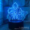 Cross-border 3D night light spell battle series Black touch remote control 16 color bedside lamp USB table lamp manufacturer