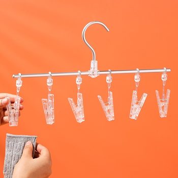 612AAK aluminum alloy clothespin type socks underwear drying clip bedroom hat scarf storage clip hanger