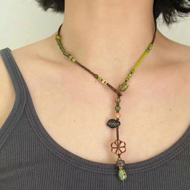 夏季芭乐~森系小清新芭乐串珠项链女小众高颜值甜美可爱锁骨链