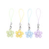 Colorful Cherry Blossom Keychain Lobster Clasp Lanyard DIY Jewelry Accessories Keychain Bag Phone Chain Pendant