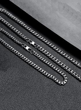 不锈钢古巴链项链时尚毛衣链