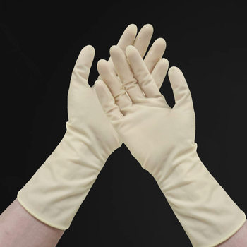 Yellow 12inch Disposable Latex Gloves Housekeeping Cleaning Laundry Gloves Dust-Free Workshop Labor Protection Work Gloves