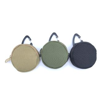 Outdoor Portable Data Cable Storage Bag Round Small Coin Purse Men and Women Key Earphones Id Storage Bag