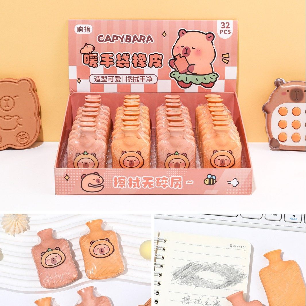 Snap Xz-40157 Kapibala Hand Warmer Shaped Eraser Primary School Students Homework Modification Smear Eraser
