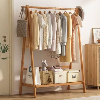 Floor-Standing Clothes Rack for Bedroom, Simple Luxury Floor-Standing Clothes Rack for Hotel and Home Use
