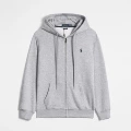 Zipper style, gray with black label