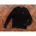 "round neck knit sweater women's black"