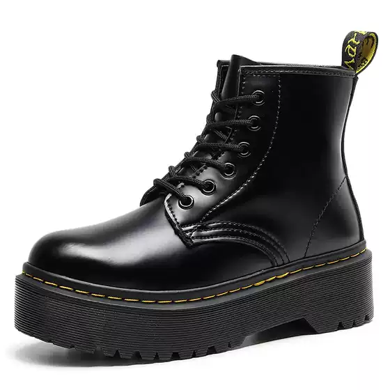 European and American Jadon thick bottom 6-hole British style Martin boots women's leather 1460 short boots muffin bottom lace-up overalls boots