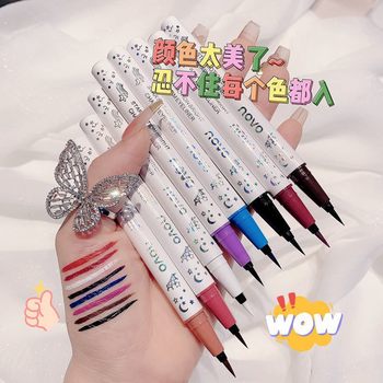 Novo Colorful Eyeliner Waterproof Non-Fading Ultra-Fine Long-Lasting White Liquid Eyeliner Pen Soft Hair Novice Daily Wholesale