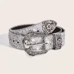 Belt Women's American Style Vintage Decorative Skirt Ins Style Star Shining Distinctive Belt Subculture Black Trouser Belt