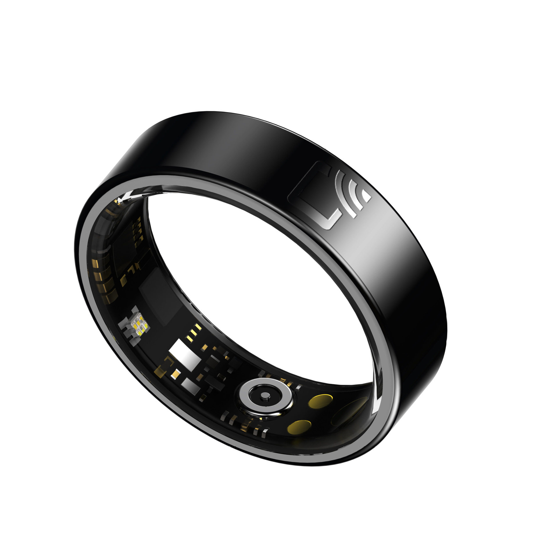Cross-Border R20 Ceramic Smart Ring Waterproof Heart Rate Blood Pressure Blood Oxygen Sleep and Exercise Monitoring Nfc Ring Charging Case
