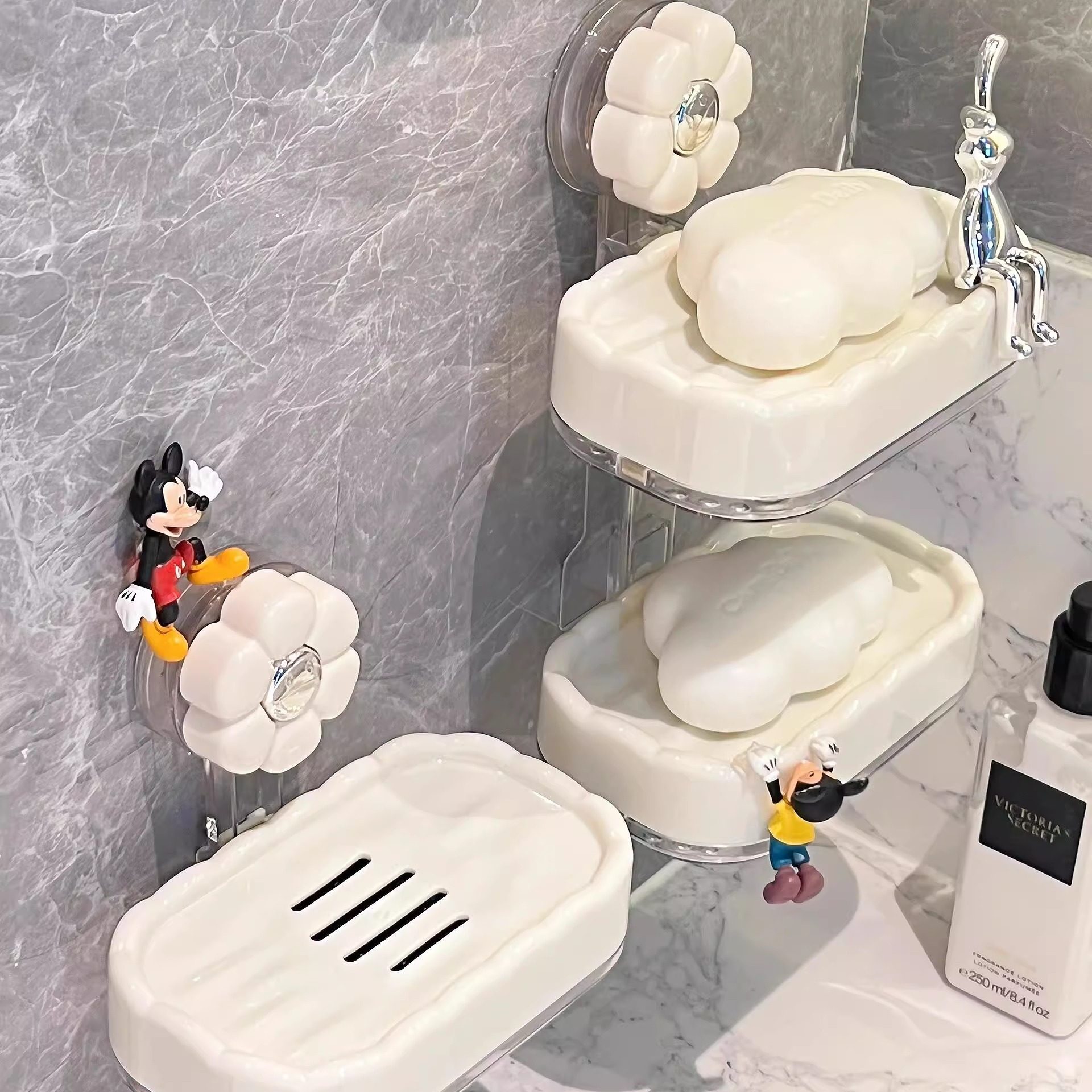Mickey Soap Box 2025 New Punch-free Wall-mounted Advanced Light Luxury Toilet Various Artifact Soap Box