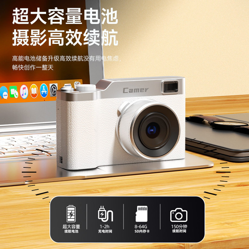 Genuine 4K High-Definition Dual-Camera Ccd Digital Camera Campus Student Gift Youth Portable Selfie Affordable Card Machine