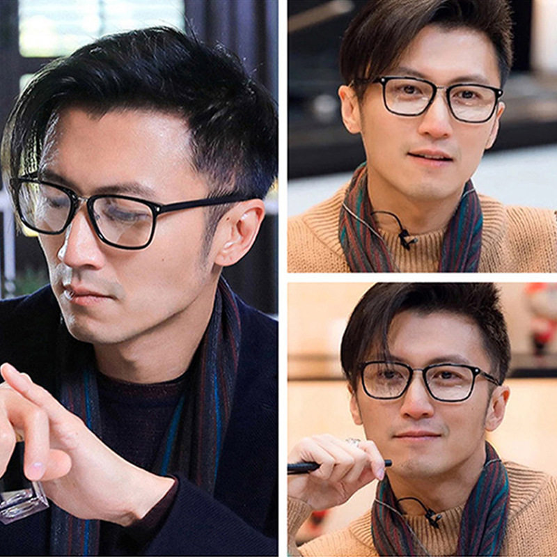 Nicholas Tse glasses frame men's retro TR90 myopia glasses frame anti-blue light anti-radiation flat lens can be equipped with myopia