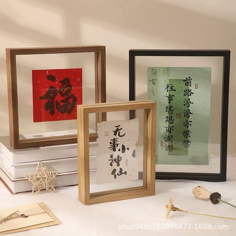 Double-Sided Transparent Acrylic Photo Frame Table 8inch A4 Specimen DIY Plexiglass Display Frame Calligraphy Framed Photo Frame