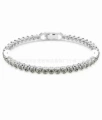 Hidden buckle row of diamonds white gold gray diamond bracelet