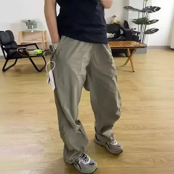 Quick-Drying Waterproof Jacket Pants Men's Summer Thin Military Green Paratrooper Cargo Pants Mountain Outdoor Hiking and Mountaineering Pants