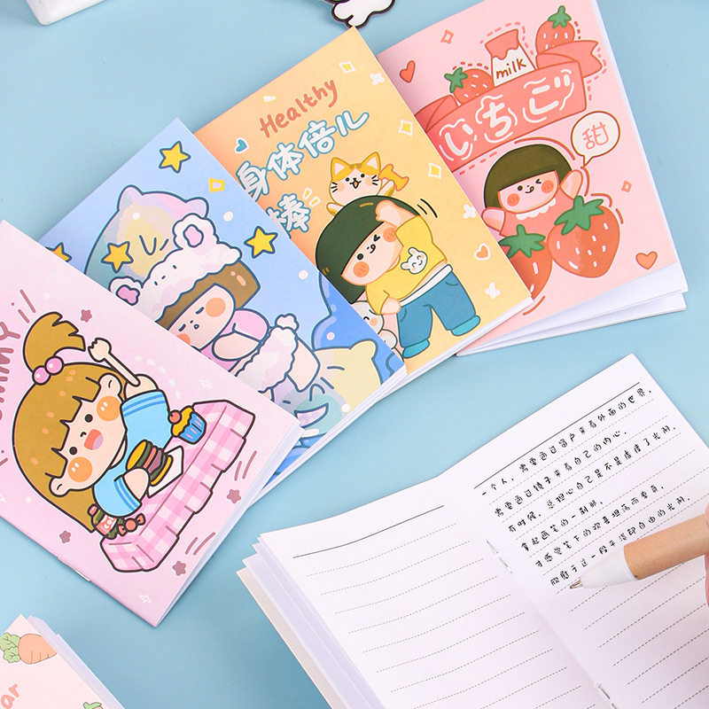 Cartoon Small Notebook, Mini Portable Note-Taking Notebook, Creative Primary School Student's High-Looking Word Book, Reward Gift