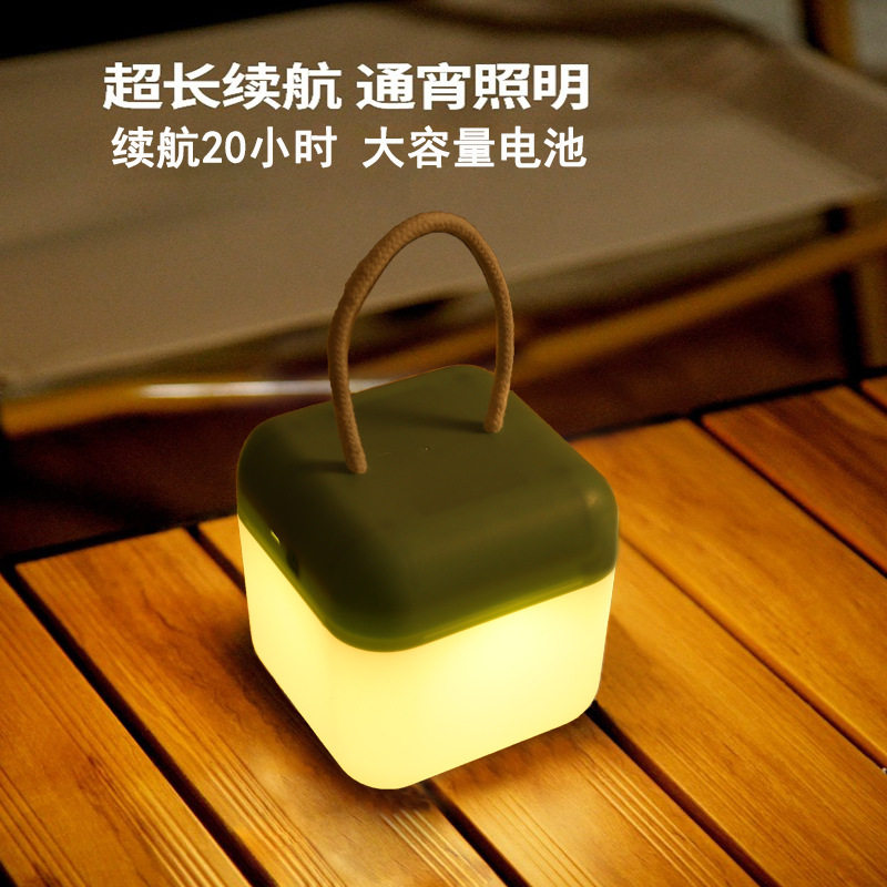 Outdoor camping light atmosphere picnic desktop tent light highlight portable hanging LED rechargeable portable light cross-border