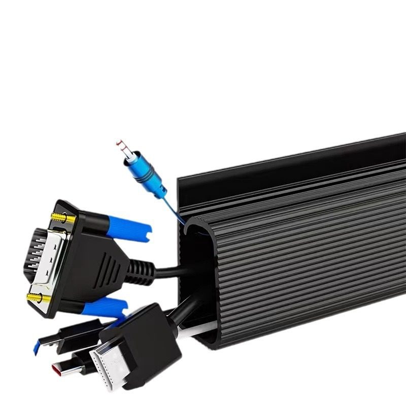 Under-Desk Cable Management Rack Computer Cable Organizer Wire Storage Line Fixed Wiring Trough Desktop Hub Box Tube Slot