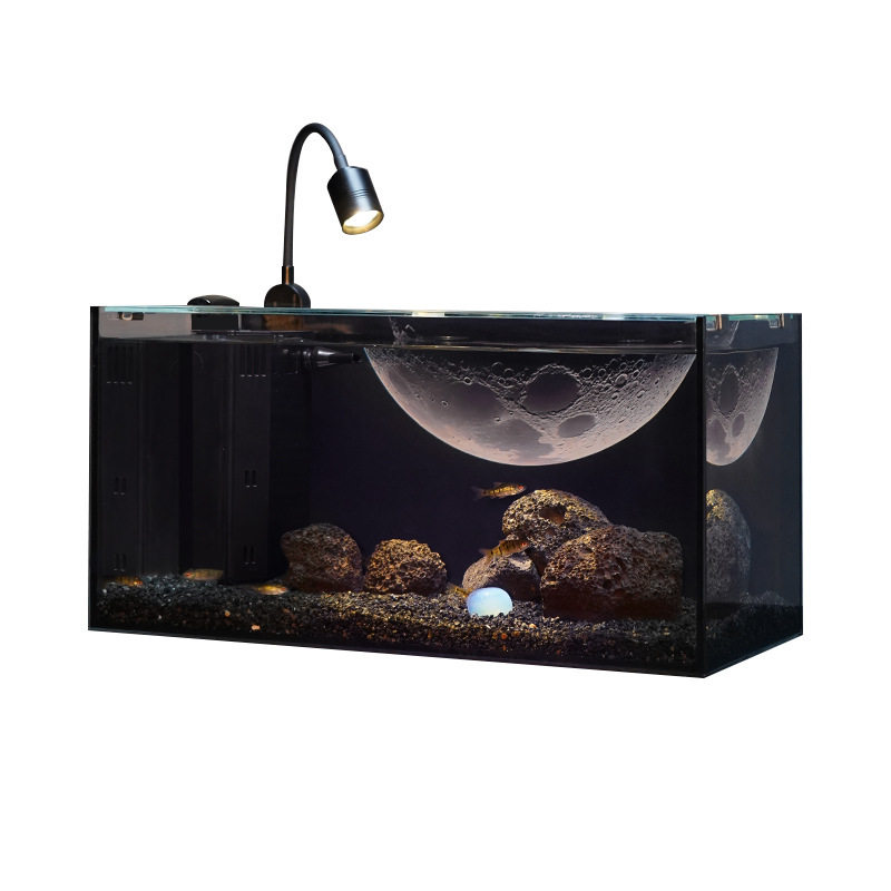 Creative Aquarium Interior Filter Set for Fish Tank, Small Desktop Ultra-Clear Glass Living Room Home Use