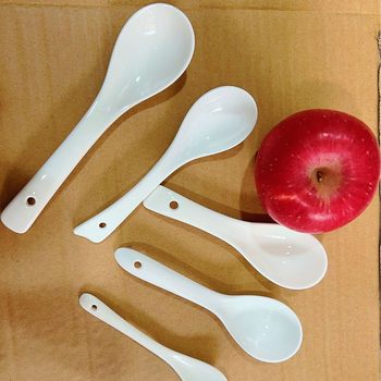 [long family direct sales] ceramic spoon porcelain spoon spoon spoon spoon spoon spoon soup hotel tableware