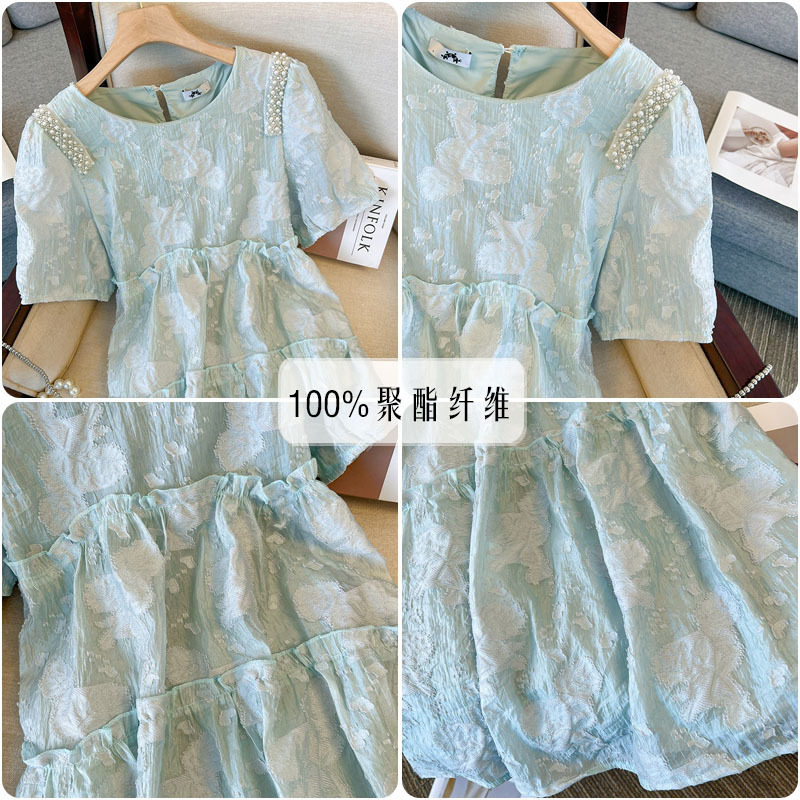 300特大码女装夏季泡泡袖减龄娃娃连衣裙200斤胖MM妹妹公主裙子