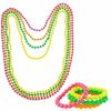 1980s prom party costume accessories neon plastic necklace solid color beaded necklace fluorescent neon necklace