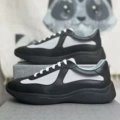 P black nubuck leather
