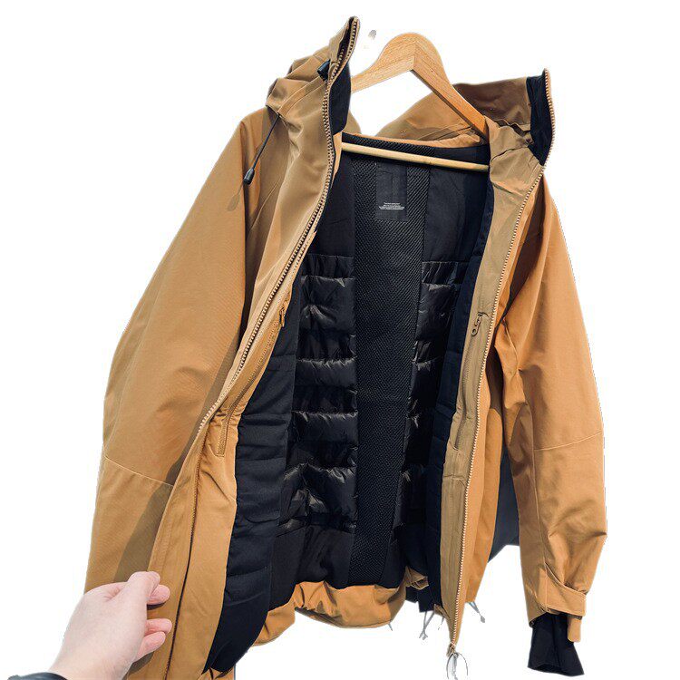 Replacement Model! Mixed 3D Stereo Filling 90 Duck down Men's Outdoor Windproof and Waterproof Assault down Jacket Ski Suit