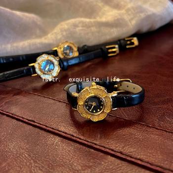 LSVTR TikTok Explosions Antique Camellia Vintage Small Dial Light Luxury Elegant Niche Fashion Women's Watch