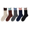 Autumn and Winter New Color-Blocking Socks for Women with Polka Dot Lace Trendy Ins Versatile Warm Wool Slouch Socks for Women Mid-Calf Autumn