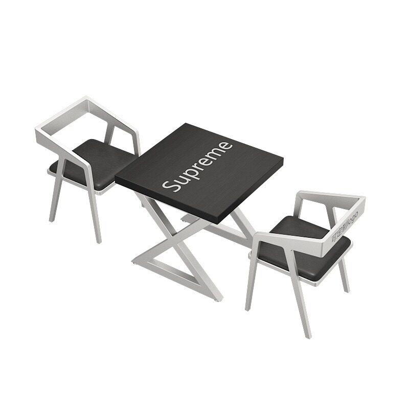 工业风实木餐桌简约咖啡厅奶茶店桌椅组合酒吧办公室会议桌长条桌