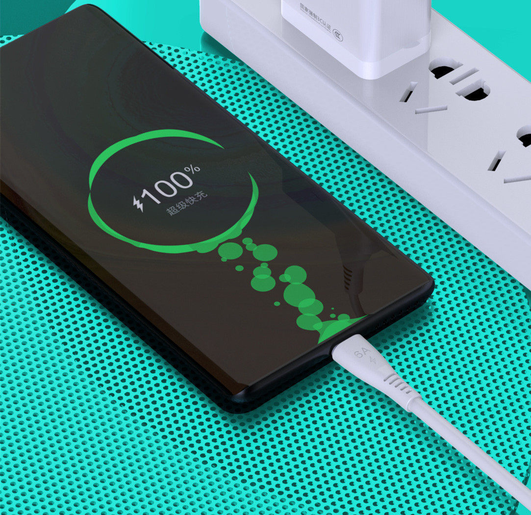 P4P 6A fast charging data cable fully compatible applicable to Pingguo Xiaomi PPO Huawei mobile phone fast charging cable