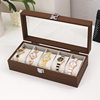 Spot Wholesale Walnut Wood Grain 5-Position Watch Storage Display Box Watch Bracelet Home Storage Wooden Box Box