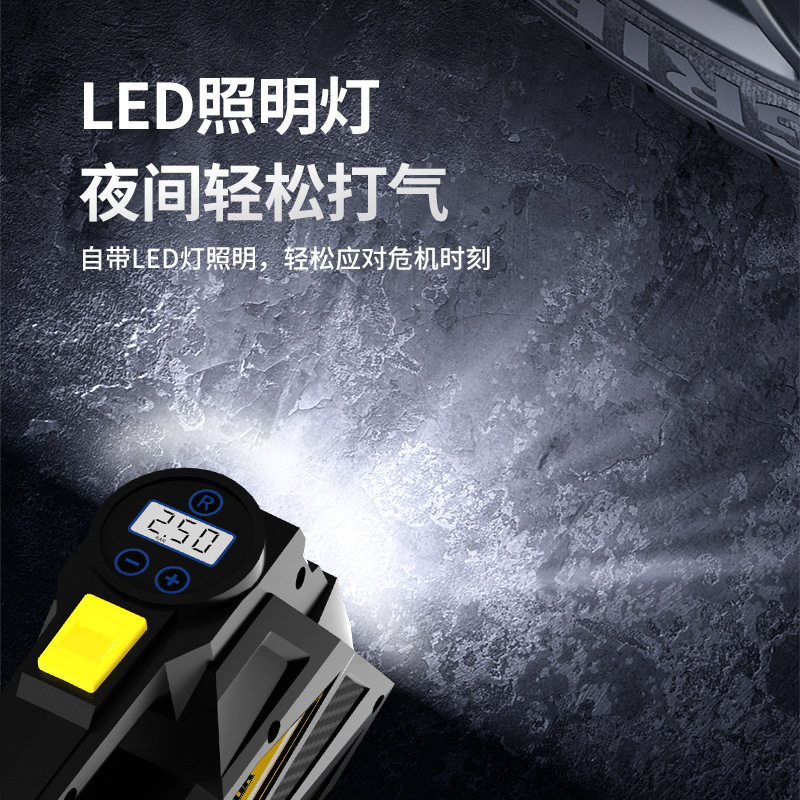 Car Inflator Car Portable Digital Display Lighting Inflator Car Smart Tire Tire Pressure Electric Inflator