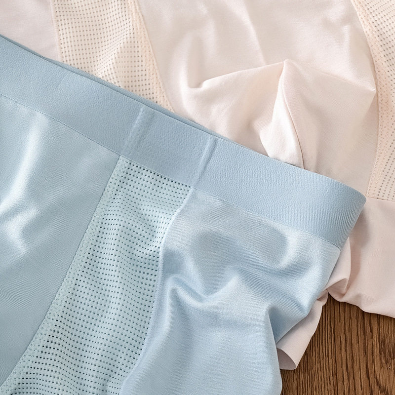 Men's Ice Silk Underwear Breathable Comfortable Mesh Boxer Shorts Boys Shorts Summer Thin Youth Shorts New Arrival