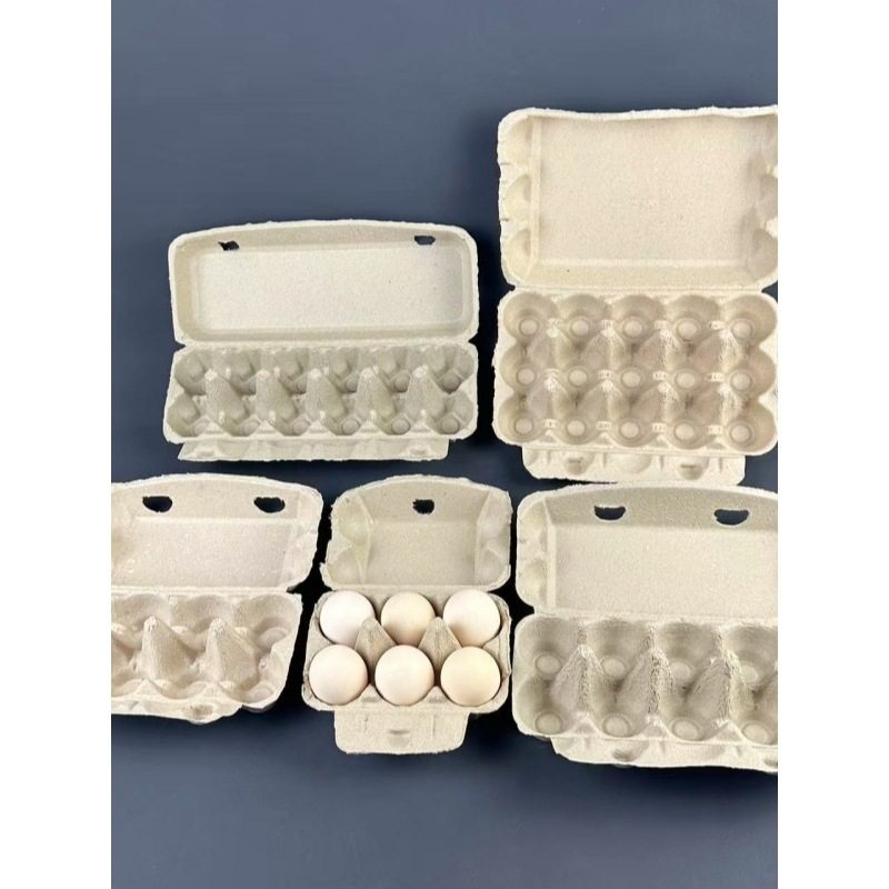 2026 Paper Pulp Egg Tray Disposable Egg Carton Packaging Box Paper Tray Transportation Egg Tray Shockproof Egg Tray 6 Year of the Horse