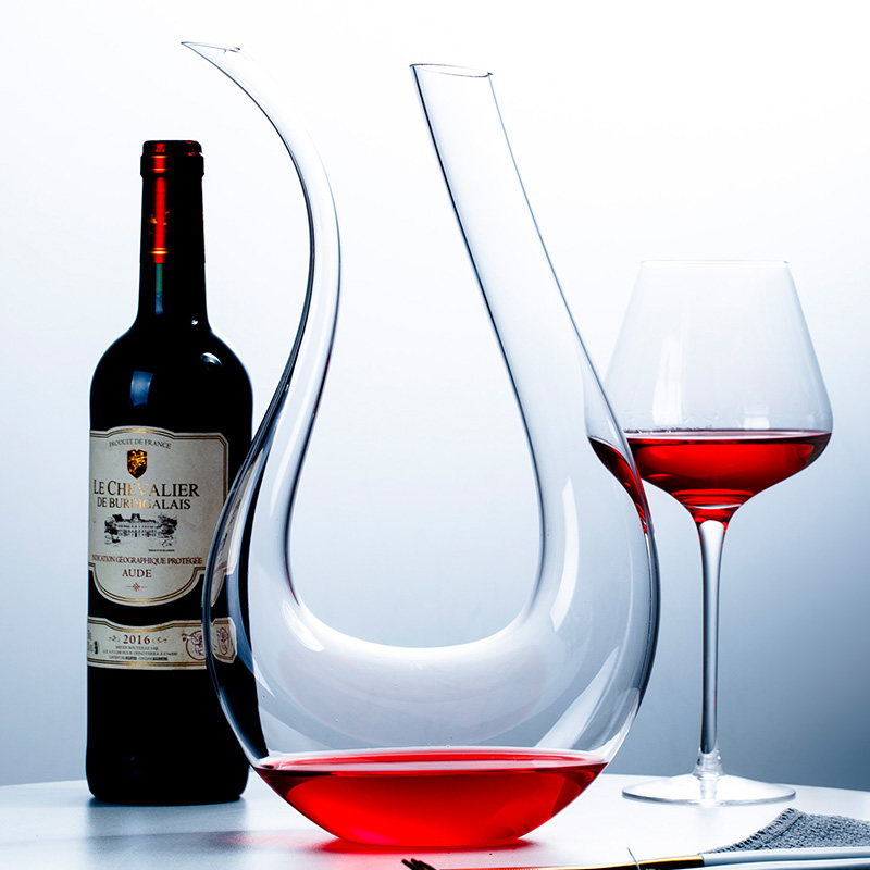 Crystal Glass Decanter with Handle, Personalized Lead-Free Red Wine Dispenser, Red Wine Jug, Wine Pourer, Household Gold Small